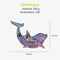 ACROPAQ Houten puzzel dolfijn - 200 Stukjes, A3 formaat 420 x 297 mm, Puzzel voor kinderen en volwassenen