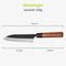 ACROPAQ Koksmes - Santokumes, 18 cm Damaststaal Keukenmes, Houten handvat
