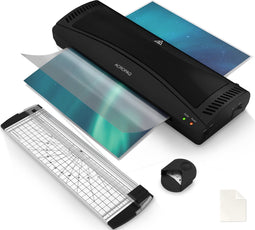 ACROPAQ Lamineerapparaat A3 - Set met 50 Lamineerhoezen, Papiersnijder, Hoeksnijder - Lamineermachine - AL39