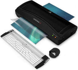 ACROPAQ Lamineerapparaat A4 - Set met 40 Lamineerhoezen, Papiersnijder, Hoeksnijder - Lamineermachine - AL49