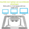 ACROPAQ Laptop verhoger - Ergonomisch, Verstelbaar, Opvouwbaar, Universeel, Voor laptops 11 tot 17 inch, Aluminium - Laptop standaard verstelbaar - Zilvergrijs - ALR002