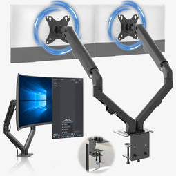 ACROPAQ Monitor arm - Voor 2 scherm, Veersteun, 17 tot 27 inch - AM4524B