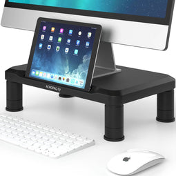 ACROPAQ Monitor Standaard - Ergonomisch, Verstelbaar, 3 Hoogtes - Monitor Verhoger - Zwart - AR322