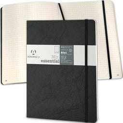 ACROPAQ Notitieboek A5 - Bullet journal, Gestippeld, 96 blad - Zwart