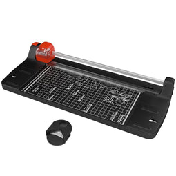 ACROPAQ Papiersnijder - 1 meskop met 4 snijstanden, Met hoeksnijder, Ruimtebesparend inklapbaar - A4 rolsnijmachine, papiersnijmachine