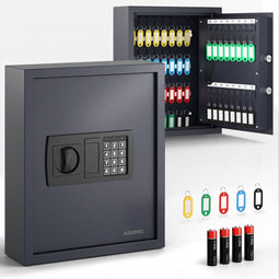 ACROPAQ Sleutelkluis met code voor buiten - Voor maximaal 48 sleutels, 48 sleutellabels inbegrepen, Veilige sleutelkast voor het opbergen van sleutels - Sleutelkluis voor buiten, Sleutel kluis