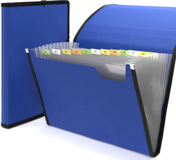 ACROPAQ Sorteermap A4 - Met 12 vakken - Vakkenmap, Projectmap - Donkerblauw