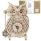 ACROPAQ - Uil Klok - Houten Puzzels - 3D Houten Model Kit - Geen lijm nodig - Houten Uil Klok - 3D Volwassenen Puzzel - Mecapuzzel - 3D Puzzel - PUZ3D1