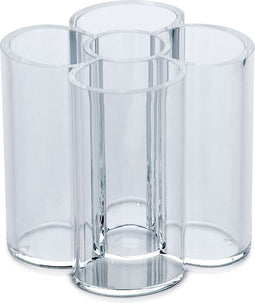 Acryl pennenkoker, 5-vaks, rond, 11,5 x 10 cm