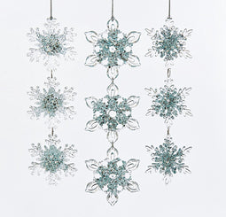 Acrylc Ice Blue Snowflake Ornament 8,2 inch