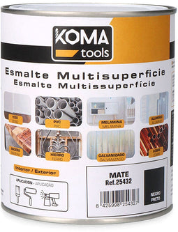 Acryllak Koma Tools Zwart Mat 750 ml