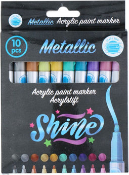 Acrylstiften Metallic, 10st.