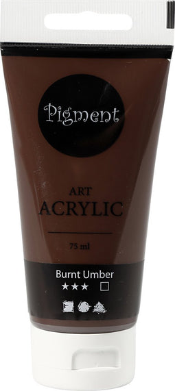 Acrylverf - Burnt Umber - Dekkend - Pigment Art - 75 ml