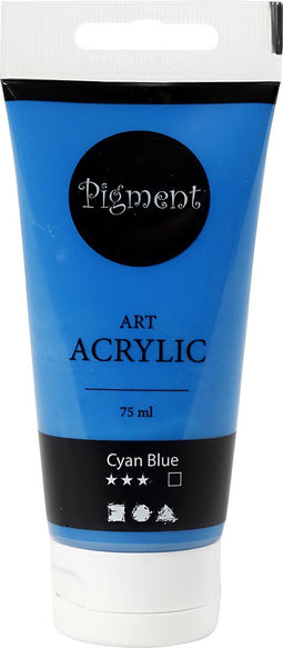 Acrylverf - Cyan Blue - Dekkend - Pigment Art - 75 ml