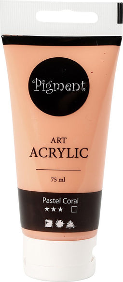 Acrylverf - Pastel Coral - Transparant - Pigment Art - 75 ml