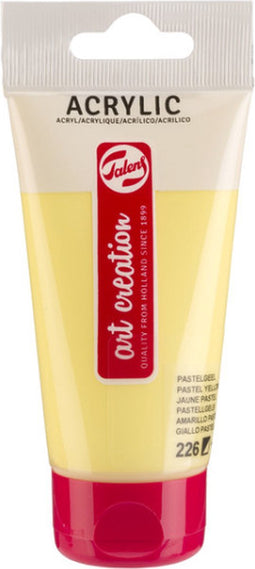 Acrylverf tac 226 pastelgeel tube 75ml | Tube a 75 milliliter | 3 stuks