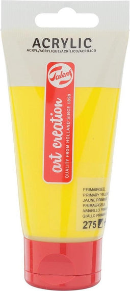 Acrylverf tac 275 primairgeel tube 75ml | Tube a 75 milliliter