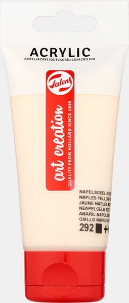 Acrylverf tac 292 napelsgeel rood licht tube 75ml | Tube a 75 milliliter