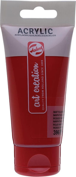 Acrylverf tac 396 naftolrood middel tube 75ml | Tube a 75 milliliter | 3 stuks
