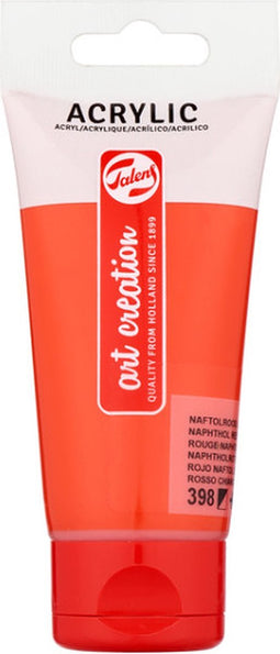 Acrylverf tac 398 naftolrood licht tube 75ml | Tube a 75 milliliter