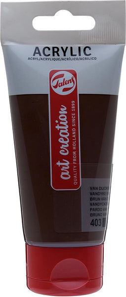 Acrylverf tac 403 van dijckbruin tube 75ml | Tube a 75 milliliter