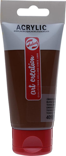 Acrylverf tac 409 omber gebrand tube 75ml | Tube a 75 milliliter | 3 stuks