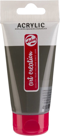 Acrylverf tac 410 omber groenachtig tube 75ml | Tube a 75 milliliter | 3 stuks