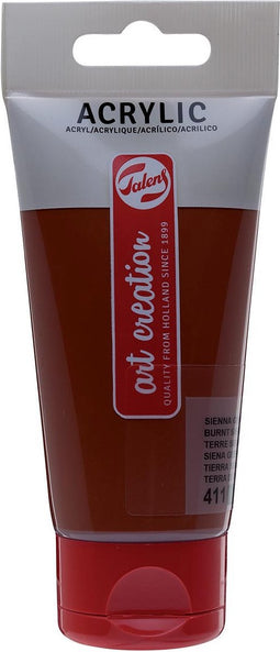 Acrylverf tac 411 sienna gebrand tube 75ml | Tube a 75 milliliter
