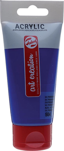 Acrylverf tac 504 ultramarijn tube 75ml | Tube a 75 milliliter