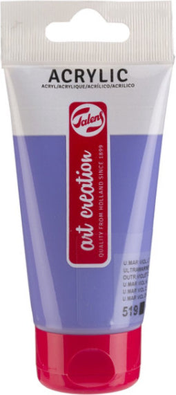 Acrylverf tac 519 ultramarijnviolet licht 75ml | Tube a 75 milliliter | 3 stuks