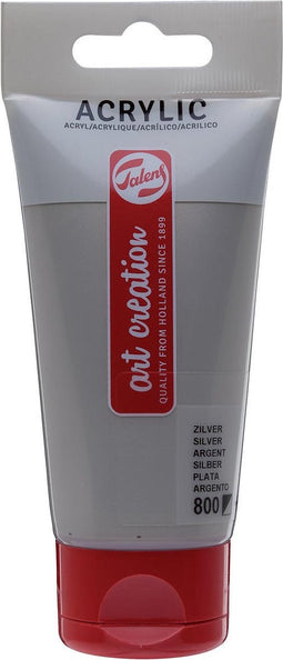 Acrylverf tac 800 zilver tube 75ml | Tube a 75 milliliter