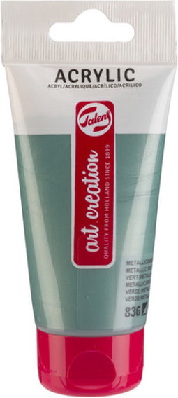 Acrylverf tac 836 metallicgroen tube 75ml | Tube a 75 milliliter