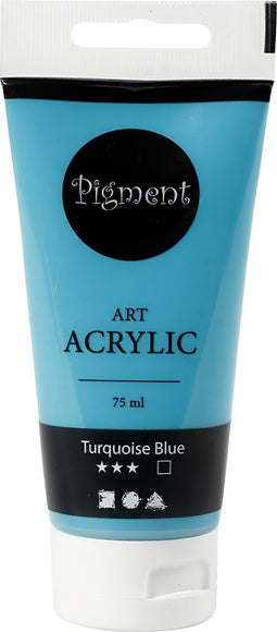 Acrylverf - Turquoise Blue- Dekkend- Pigment Art - 75 ml