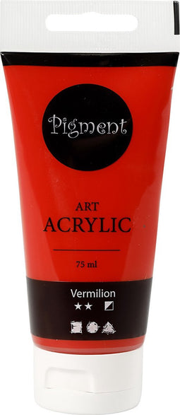 Acrylverf - Vermilion - Semi-dekkend - Pigment Art - 75 ml