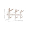 FRONDO Wandkapstok - Staal - 4 haken - Silky Taupe