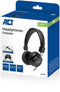 ACT AC9300 Opvouwbare stereo hoofdtelefoon met 3,5mm audio-aansluiting (Zwart)