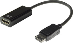 ACT DisplayPort naar HDMI adapter – 4K Ultra HD 30Hz – 1080P Full HD 60 Hz – Verguld - AC7555