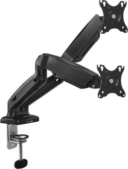 ACT Dubbele Monitor arm – Gasveer - tot 32" – Draai-, kantel- en zwenkbaar – Incl. USB en audio poorten - AC8312