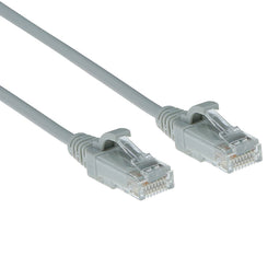 ACT Grijze 5 meter LSZH U/UTP CAT6 datacenter slimline patchkabel snagless met RJ45 connectoren DC9005