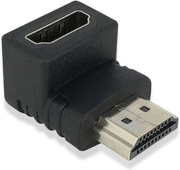 ACT HDMI koppelstuk adapter, male naar female, HDMI haaks 90° omlaag AC7570