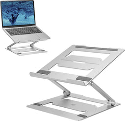 ACT Laptopstandaard opvouwbaar | tot 15.6" | Ergonomisch | Antislip | Verstelbaar | Aluminium Laptophouder | AC8135