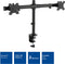 ACT Monitor arm crossbar – 13 tot 27 inch – Monitor beugel 2 schermen – Draaibaar, kantelbaar, zwenkbaar - AC8315