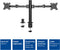 ACT Monitor Bureausteun | 2 Schermen tot 32” | VESA | Hoogte Verstelbaar | Kantelen - Roteren - Zwenken | Ergonomisch AC8326