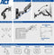 ACT Monitorarm, muurbeugel met gasveer, 1 scherm AC8310