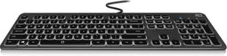 ACT Multimedia Toetsenbord Low Profile | Qwerty/US layout | Bedraad | Toets Verlichting | Zwart AC5415