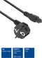 ACT Netsnoer CEE 7/7 male (haaks) - C5 zwart 1 m AK5162