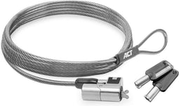 ACT notebookslot met sleutels - Noble Wedge lock (3,2 x 4,5 mm) / zilver - 2 meter