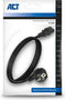 ACT Stroomkabel Randaarde Stekker | CEE7/7 Male (Haaks) - C13 Kabel | Zwart | 2 meter AC3305