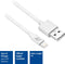 ACT USB 2.0 laad- en datakabel A male - Lightning male 1 meter, MFI gecertificeerd AC3011