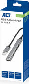 ACT USB-A hub 2.0, 4 poorts USB-A AC6225